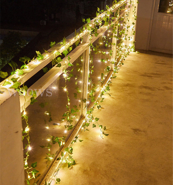 2M - 10M LED String Fairy Lights Wedding Party Vine Ivy Garden Party Lamp Decor