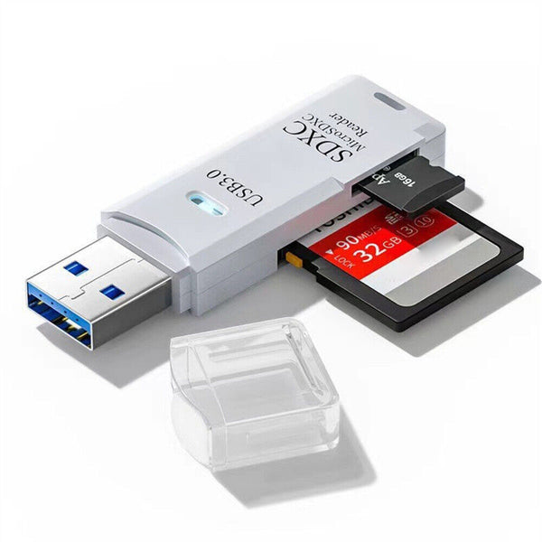 2 In 1 USB 3.0 Card Memory Reader High Speed SD SDHC SDXC Micro Writer Adapter