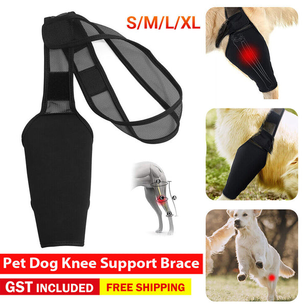 S/M/XL Pet Dog Knee Support Brace Hock Protector Front Rear Leg Compression Wrap