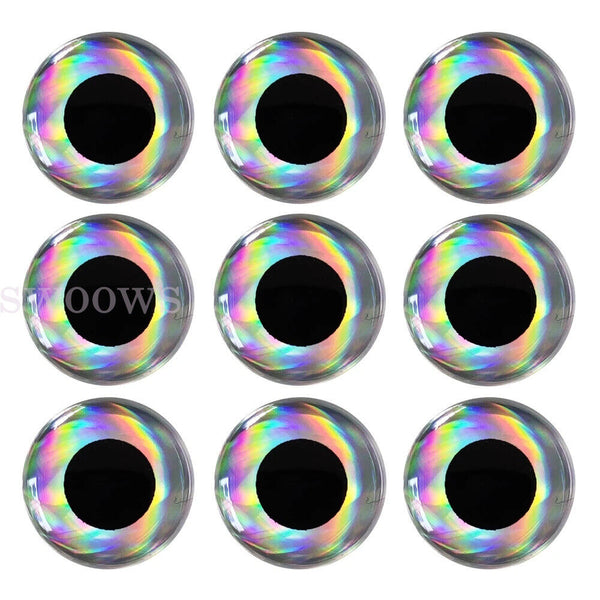 100pcs Holographic Fishing Lure Eyes 3D Fish Eyes Artificial Fish Eyes DIY Eyes