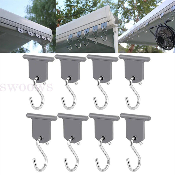 Accessories Hooks RV Replacement S Hook Tent 8/16 PCS Awning Clips Fittings