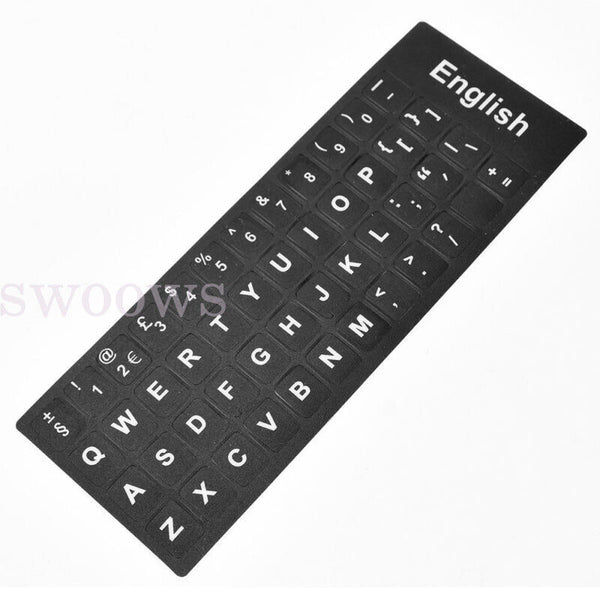 2pcs English US Keyboard Keypad Sticker Letters Desktop Laptop PC Cover Skin