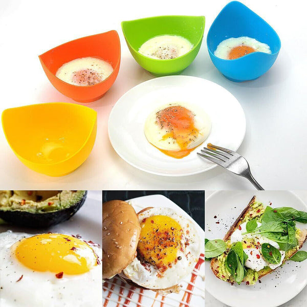 4-16Pcs Silicone Egg Poacher Poaching Pods Pan Poached Cups Moulds For Kitchen