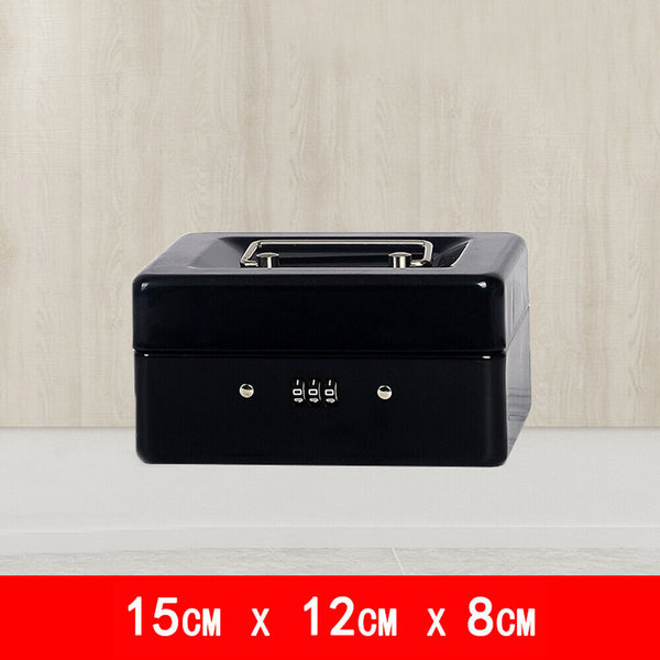 Lockable Cash Box Deposit Petty cash Money Box Safe Key Lock/Code Lock Gift AU