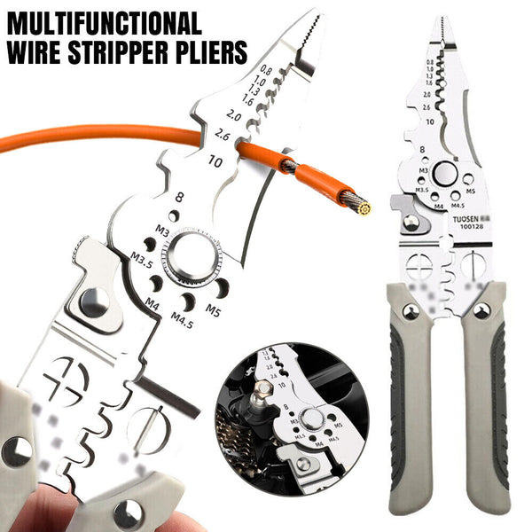 Wire Stripper Pliers Multifunctional Electric Cable Stripper Crimper Cutter