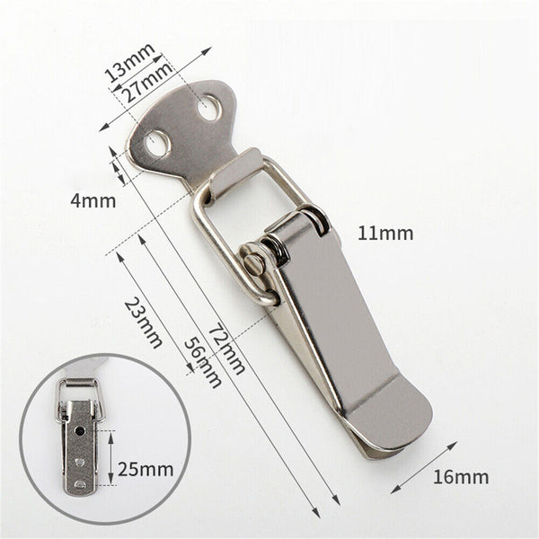 Stainless Steel Toggle Clasp Case Clip Suitcase Tool Box Chest Trunk Latch Lock