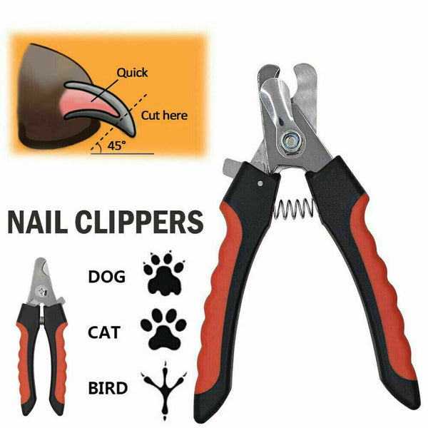 1/2x Pet Dog CAT Nail Clippers Professional Toe Cutter Trimmer Grooming Scissors