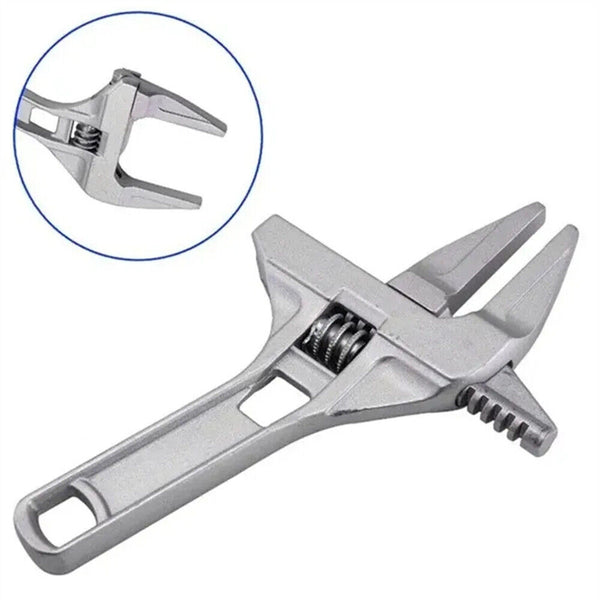 1-2x Adjustable Mini Wrench with Large Opening Big Jaw Tool Adjustable Spanner