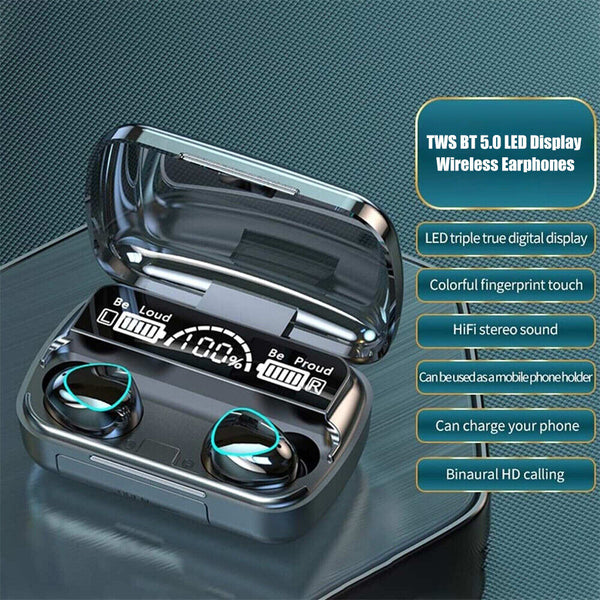 TWS Bluetooth 5.1 Wireless Earbuds Waterproof LED Display Earphones 2023 NEW AU