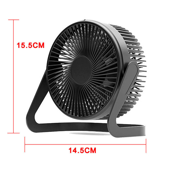 Portable mini USB CoolingFan 360 degrees Small Desktop Desk Quiet Computer 4inch