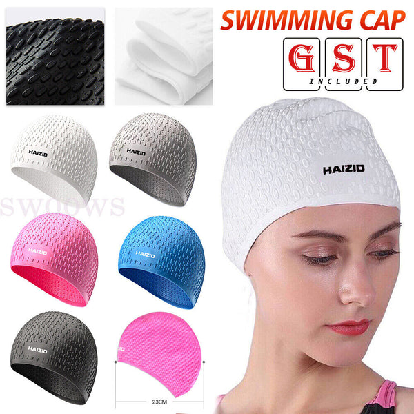 Swimming Cap Silicone Waterproof Adults Men Women Swim Hat for long hair