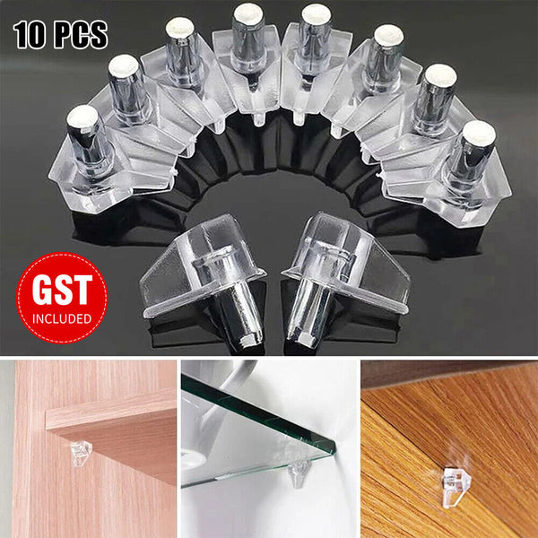 10/20/40/100Pcs 5mm Shelf Pins Clear Support Pegs Cabinet Shelf Pegs Clips AU