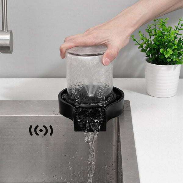 Kitchen Sink Glass Rinser Bottle Washer Cup Cleaner Bar Pitcher Rinser For CafeS