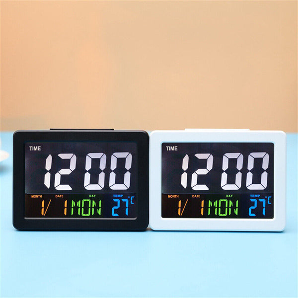 Digital Home Large Big Jumbo LED Wall Desk Clock With Calendar Temperature Clock