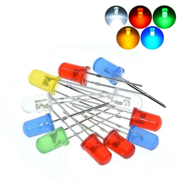 300Pcs 3V 3mm 5mm Light Emitting Diode LED Lamp Assorted Kit Red White Green AU