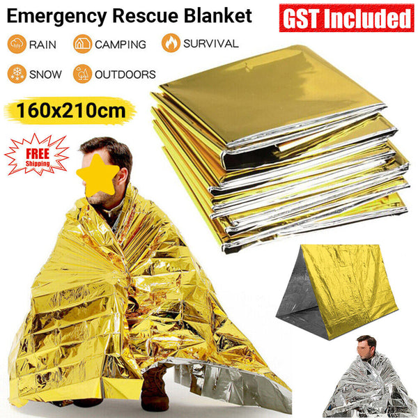 1-3x Space Blanket Thermal Thermo Foil Emergency Camping Rescue First Aid