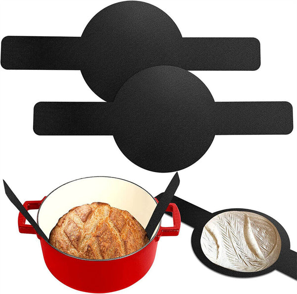 1/2x Baking Mat Dutch Oven Bread Baking Sling Reusable Non-stick Long Handle