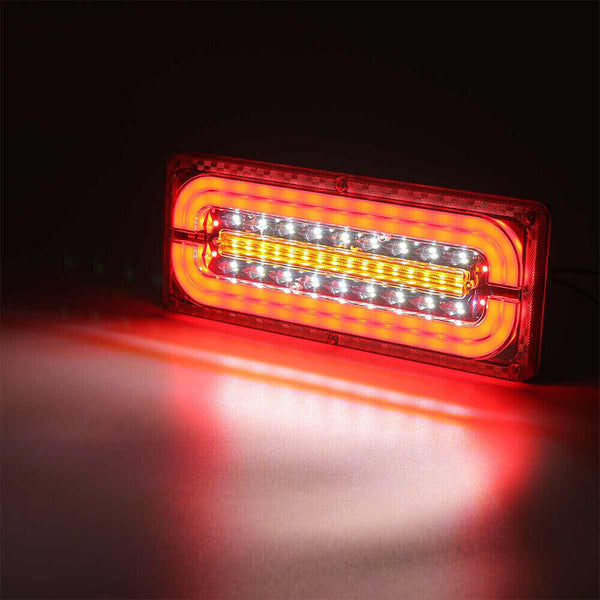 2PCS 12V-24V Sequential Indicator LED Tail Lights Trailer Caravan Truck Stop