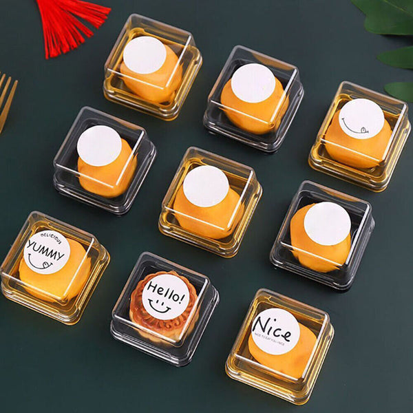 50pcs Square Moon Cake Dessert Mooncake Packaging Box Container AU Size S/M/L