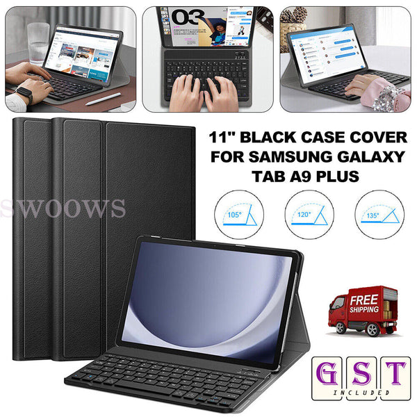 With Keyboard Bluetooth Case Cover For Samsung Galaxy Tab A9 Plus + Film