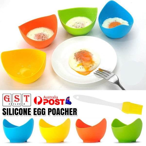 4-16Pcs Silicone Egg Poacher Poaching Pods Pan Poached Cups Moulds For Kitchen