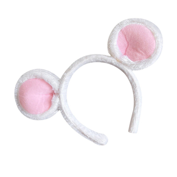 Women Cute Mouse Ear Headband Girls Makeup Hairband Birthday Party Hair Decors