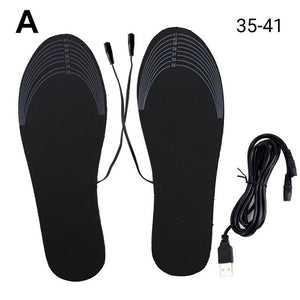 USB Electric Heated Shoe Insoles Feet Heater Foot Winter Warmer Pads Warm Socks