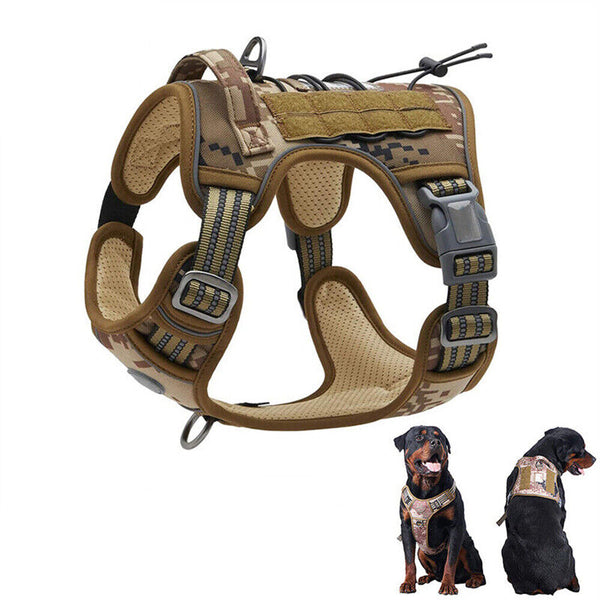 Dog Harness Tactical No Pull Adjustable Pet Military Working Training Vest S-XL