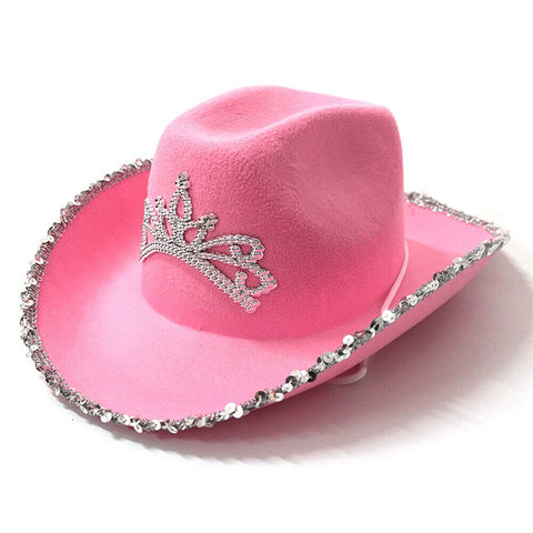 Pink Cowgirl Hat Cowboy Hat Felt Cowboy Costume Access Hat Play Dress Up Party