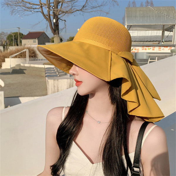 Women Sunscreen Hat Outdoor Sun Hat Wide Brim Fisherman Hat Beach UV Protection