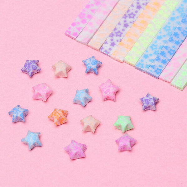 Origami Luminous Lucky Wish Star Paper Strips Glows in the dark Craft Gift 210PC