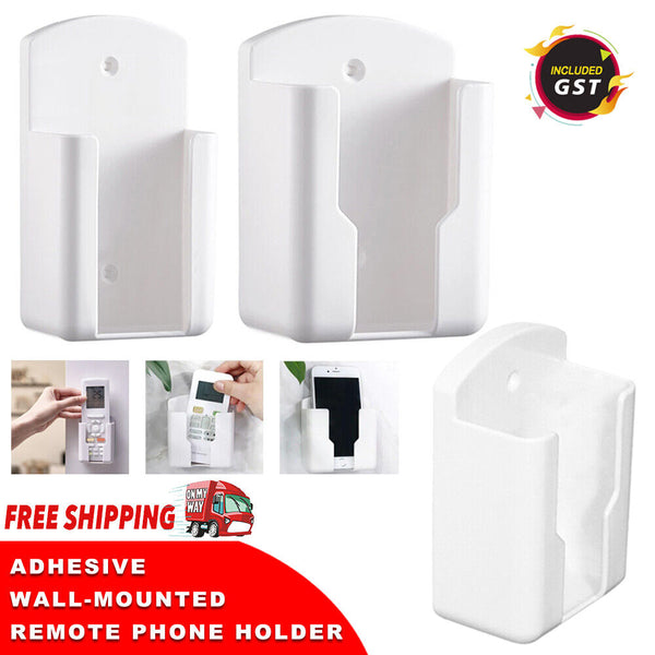 Universal White Air Conditioner Remote Control Holder Wall Mounted Box Storage