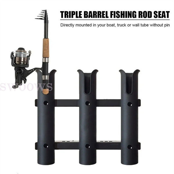 3 Tube Fishing Rod Holder Bracket Boat Kayak Rod Rack Mounted Fishing Rack AU