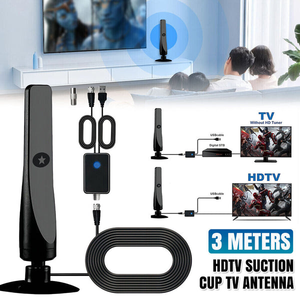 Rewave Antena, Rewave Antenna, TV Antenna, Suction Cup TV Antenna Plug Play New