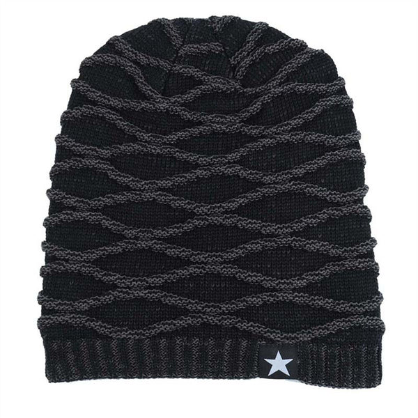 Men Knitted Thermal for Slouch Beanie Hat Winter Fleece Lined Warm Skull Ski Cap