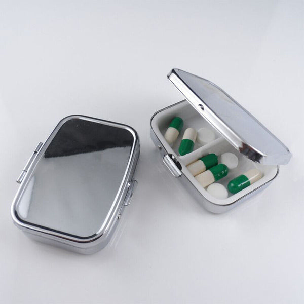 1-4 X Pill Containers Tablet Holder Medicine Metal Case Container Pocket Box