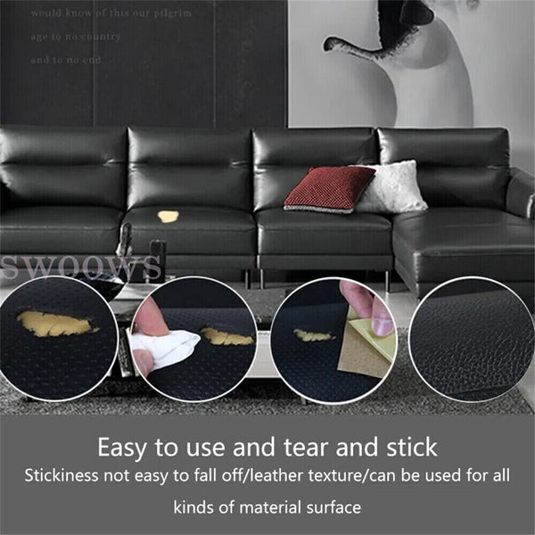 Leather Repair Tape Kit Self Adhesive Patch Sticker Couch Handbags Sofa Car Seat