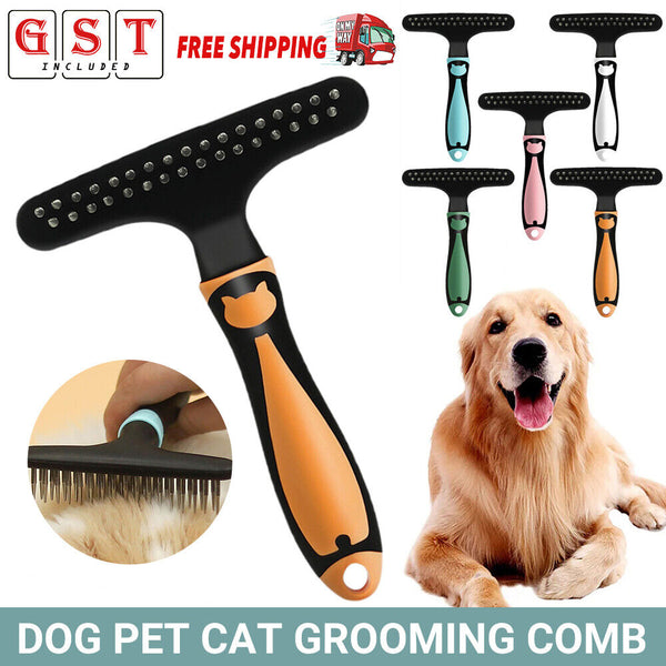 Dog Pet Cat Grooming Comb Brush Long Hairs Undercoat Rake Deshedding Long Short