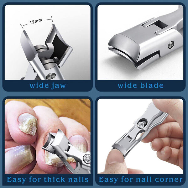 Ultra Sharp Nails Clippers Portable Steel Anti Splash Jaw Wide Opening