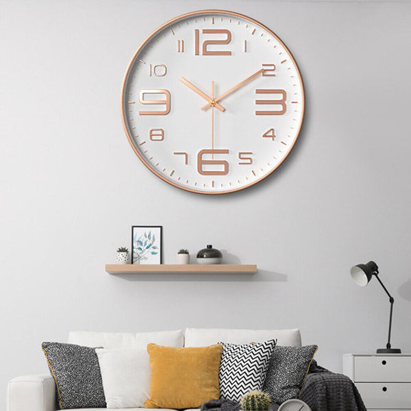 Wall Clock Quartz Round Square Wall Clock Silent Non-Ticking Battery Operated