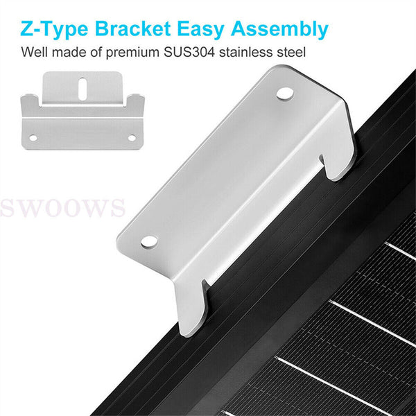 4/8PCS Solar Panel Mounting Z Bracket Set For Flat Roof Wall Mount Kit Aluminum