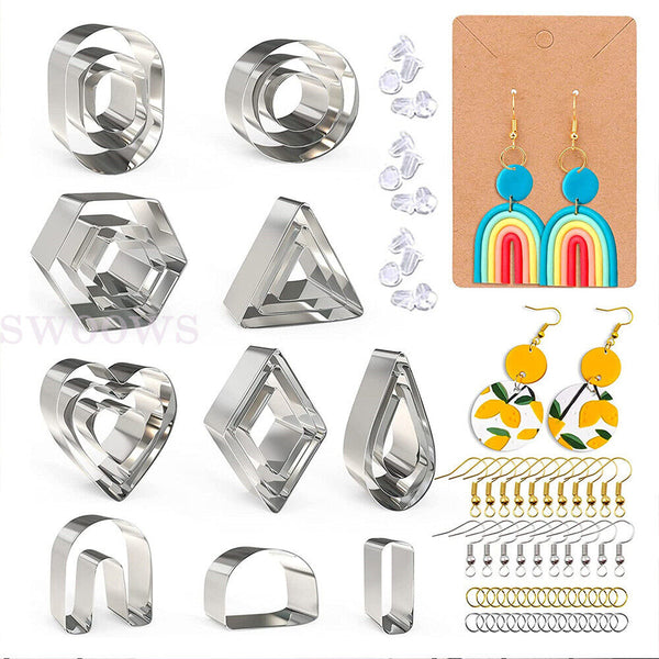 Polymer Clay Cutters Set Earring Making Mold Cutter Mould Cutters DIY Craft