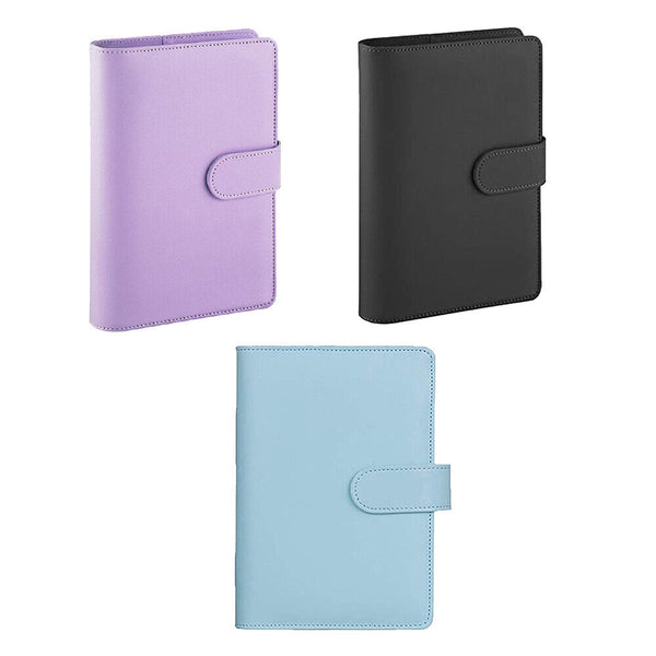 A6 PU Leather Binder Cover Binder Pockets Cash Envelope Wallet Planner Notebooks