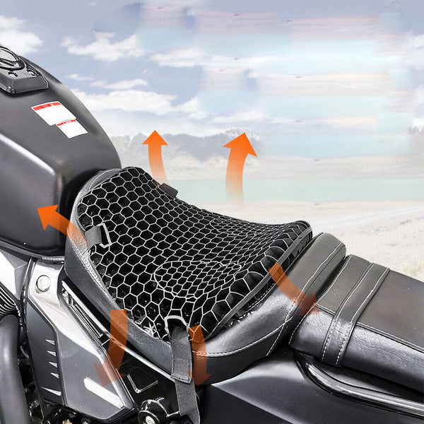 Universal Motorcycle Seat Cushion Cover Comfort Gel Pillow Pad Pressure Relief