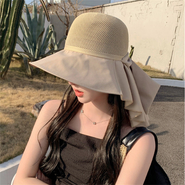 Women Sunscreen Hat Outdoor Sun Hat Wide Brim Fisherman Hat Beach UV Protection