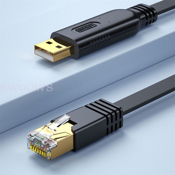 USB TO RJ45 Serial RS232 Console Cable Express Net Cable for Cisco Routers AU