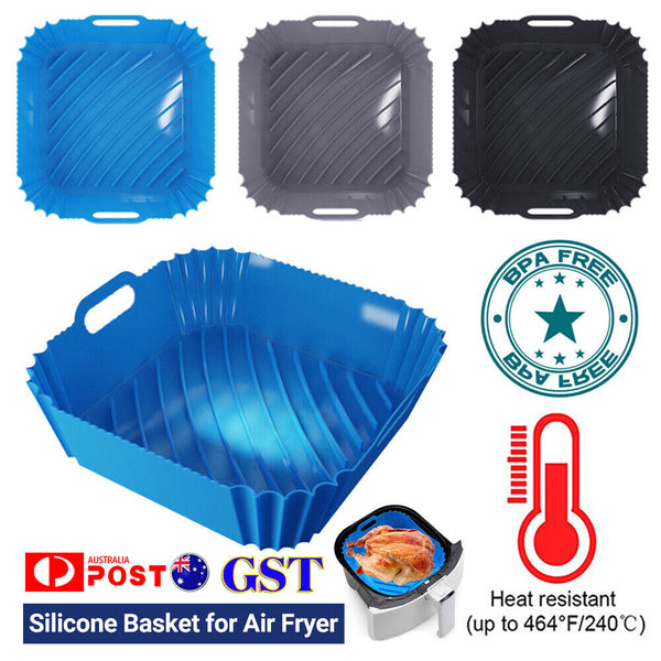 New Air Fryer Silicone Pot Air Fryer Basket Liner Non-Stick Reusable Baking Tray