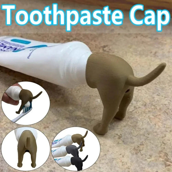 Pooping Dog Butt Toothpaste Topper Squeezer Toothpaste Cap Cover Top Topper AU