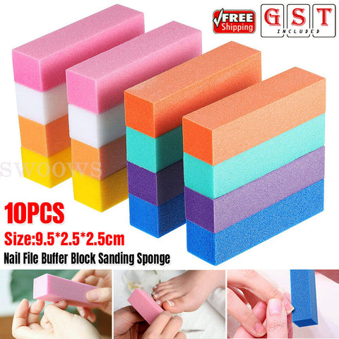 10/20 Buffer Block Buffing Sanding Sponge Nails File Grinding Nail Art Tips Tool