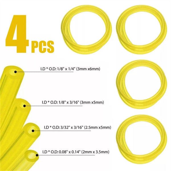 4Pcs Fuel Gas Pipe Line Hose For Strimmers Trimmer Chainsaws Brushcutter Petrol